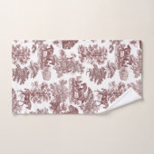 赤エレガント白素朴馬トイル バスタオルセット (ハンドタオル)