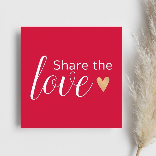 赤エレガント白金ゴールドハート美しいサロン 紹介カード