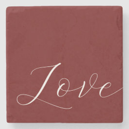 赤エレガント白 ストーンコースター