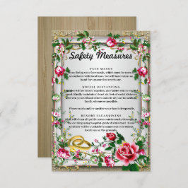 赤エレガント素朴の結婚安全対策 エンクロージャーカード