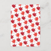 赤エレガント素朴紅葉結婚詳細 エンクロージャーカード (裏面)