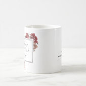 赤エレガント素朴薔薇ハッピーマザーズデイ コーヒーマグカップ (中央)