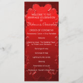 赤エレガント結婚式 プログラム (正面)