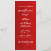 赤エレガント結婚式 プログラム (裏面)