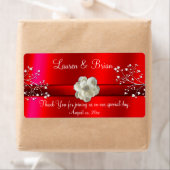 赤エレガント結婚/Sweet sixteenラベル ラベル (インサイチュ)