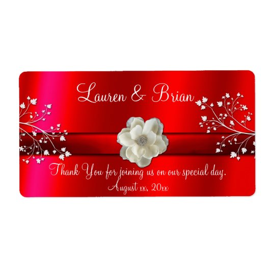 赤エレガント結婚/Sweet sixteenラベル ラベル (正面)