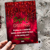 赤エレガント緑のグリッターはクリスマスの新年を乾燥させる