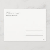 赤エレガント緑の白い平和のクリスマスリーフ シーズンポストカード (裏面)