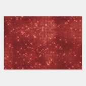 赤エレガント緑の青グリッター ラッピングペーパーシート (正面2)