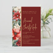 赤エレガント緑フローラチャリティーイベントガラパーティー 招待状 (スタンド正面)