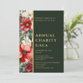 赤エレガント緑フローラチャリティーイベントガラパーティー 招待状 (スタンド正面)