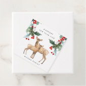 赤エレガント緑ホリーベリーディアデュオ新年 フェイバータグ (インサイチュ)