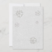 赤エレガント緑ホワイトグリッタークリスマスパーティー 招待状 (裏面)