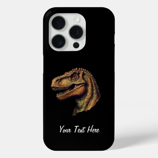 赤エレガント緑色の恐竜Tレックスティラノサウルス Case-Mate iPhoneケース (裏面)