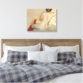 赤エレガント美しい付きストッキング キャンバスプリント (インサイチュ (寝室))