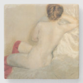 赤エレガント美しい付きストッキング ストーンコースター (正面)