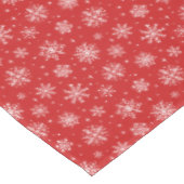 赤エレガント背景の白い雪 テーブルクロス (アングル)