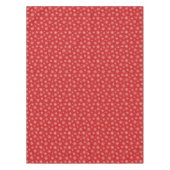 赤エレガント背景の白い雪 テーブルクロス (正面)