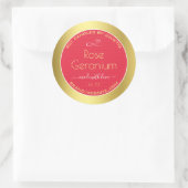 赤エレガント色と金ゴールド色の大豆キャンドル包装 ラウンドシール (バッグ)