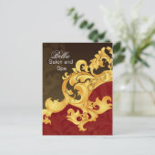 赤エレガント色のビジネスサンキューカード ポストカード (スタンド正面)