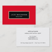 赤エレガント色 名刺 (正面/裏面)