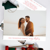 赤エレガント色 | MERRY CHRISTMASフォトコラージュ シーズンカード