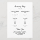 赤エレガント花バラ。ボタニッ結婚クス プログラム (裏面)