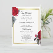 赤エレガント花バラ。ボタニッ結婚クス プログラム (スタンド正面)