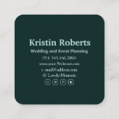 赤エレガント花屋 スクエア名刺 (裏面)