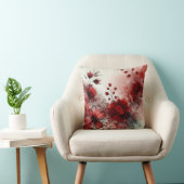 赤エレガント花穏かな抽象デザイン クッション (椅子)