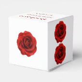 赤エレガント花結婚の フェイバーボックス (裏面サイド)