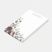 赤エレガント花花束枠 ポストイット (アングル)