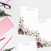 赤エレガント花花束枠 ポストイット