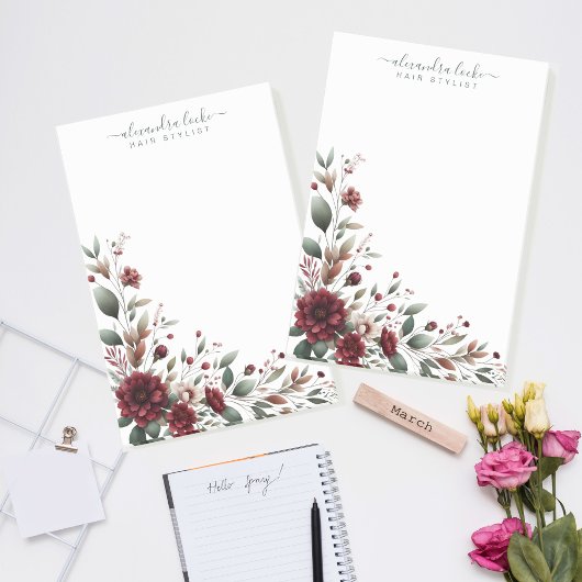 赤エレガント花花束枠 ポストイット