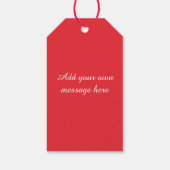 赤エレガント花花花花束有難う ギフトタグ (裏面)