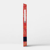 赤エレガント華美の高級フローラピーコックパターン Case-Mate iPhoneケース (裏面 / 左)