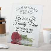 赤エレガント薔薇オープンシー結婚ズ 台座サイン (インサイチュ)