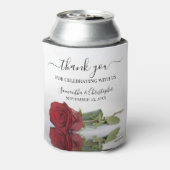 赤エレガント薔薇ロマン結婚ティック 缶クーラー (缶裏面)