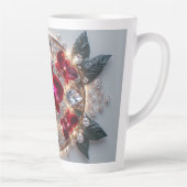 赤エレガント蘭の配置 カフェラテマグ (右)