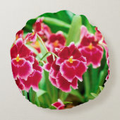 赤エレガント蘭 ラウンドクッション (裏面)