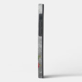 赤エレガント赤面バラとモノグラムの灰色 Case-Mate iPhoneケース (裏面 / 左)