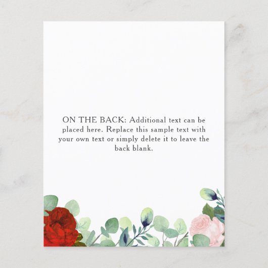 赤エレガント赤面バラグ結婚リーリー詳細 (裏面)