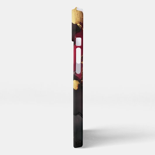 赤エレガント酒の女 iPhoneケース (左側面)