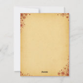 赤エレガント金クリスマスツリーグリーティングカード シーズンカード (裏面)