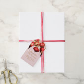 赤エレガント金ゴールドオーナメントクリスマスパーティー ギフトタグ (より糸付き)