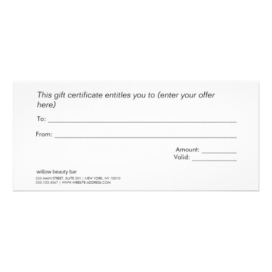 赤エレガント金ゴールドストライプのスパ贈与証 ラックカード (裏面)