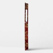 赤エレガント金ゴールドダマスクスタイリッシュスパークル Case-Mate iPhoneケース (裏面 / 左)