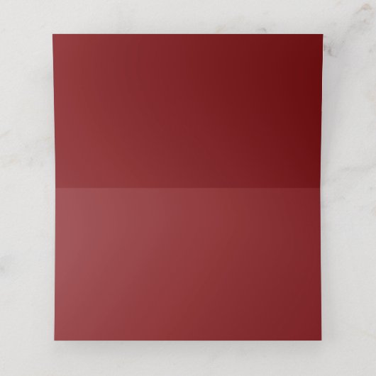 赤エレガント金ゴールドダマスクパターン(の模様が)ある結婚ズ プレイスカード (内部開封)