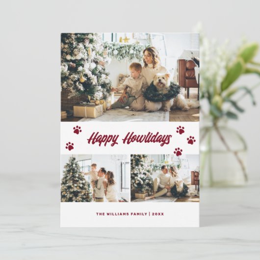 赤エレガント金ゴールドハッピーハウリデイズ写真 シーズンカード (スタンド正面)