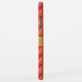 赤エレガント金ゴールドホタテパーソナライズされたプ名 Case-Mate iPhoneケース (裏面/右)